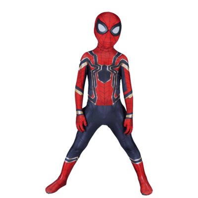 Kids Avengers Infinity War Iron Spider suit scarlet spider-man superhero jumpsuit Halloween costume X’mas Christmas birthday Valentine’s day gift toys