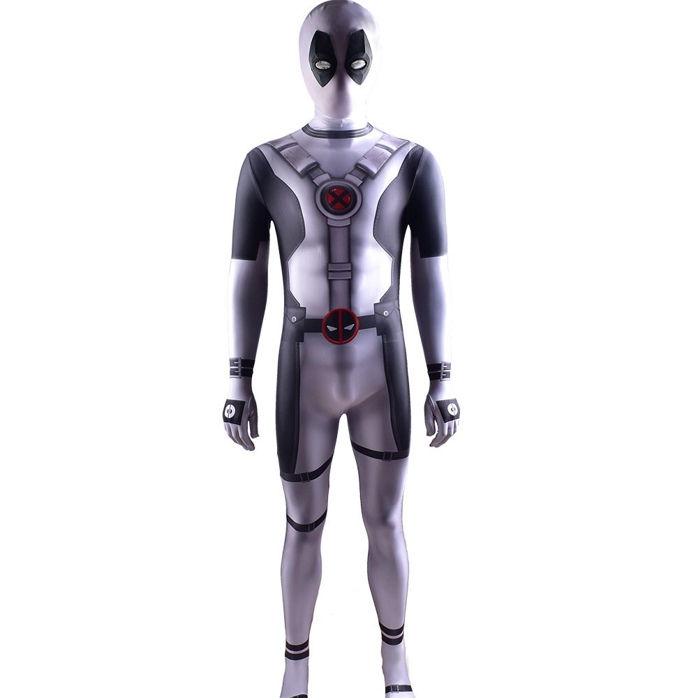 Kids Men's Deluxe Deadpool Skintight Zentai Suit Halloween Superhero Cosplay Costume X'mas birthday Valentine's day gift toys