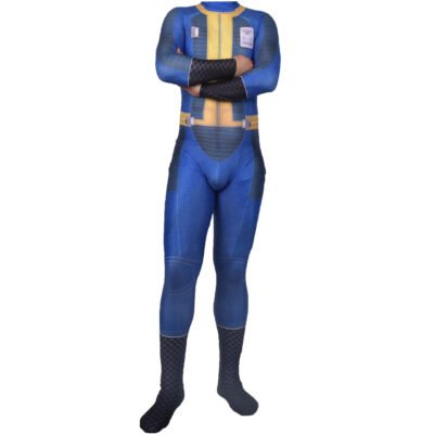 Kids Men's Fallout 4 Sole Survivor Nate Outfit Jumpsuit Bodysuit Suit Halloween Comic-con Anime Cosplay Costume