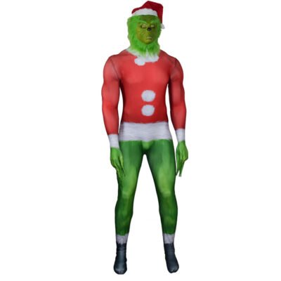 How The Grinch Stole Christmas Grinch Costume Full Set Cosplay halloween make-up costume xmas christmas gift toys comic-con outfit