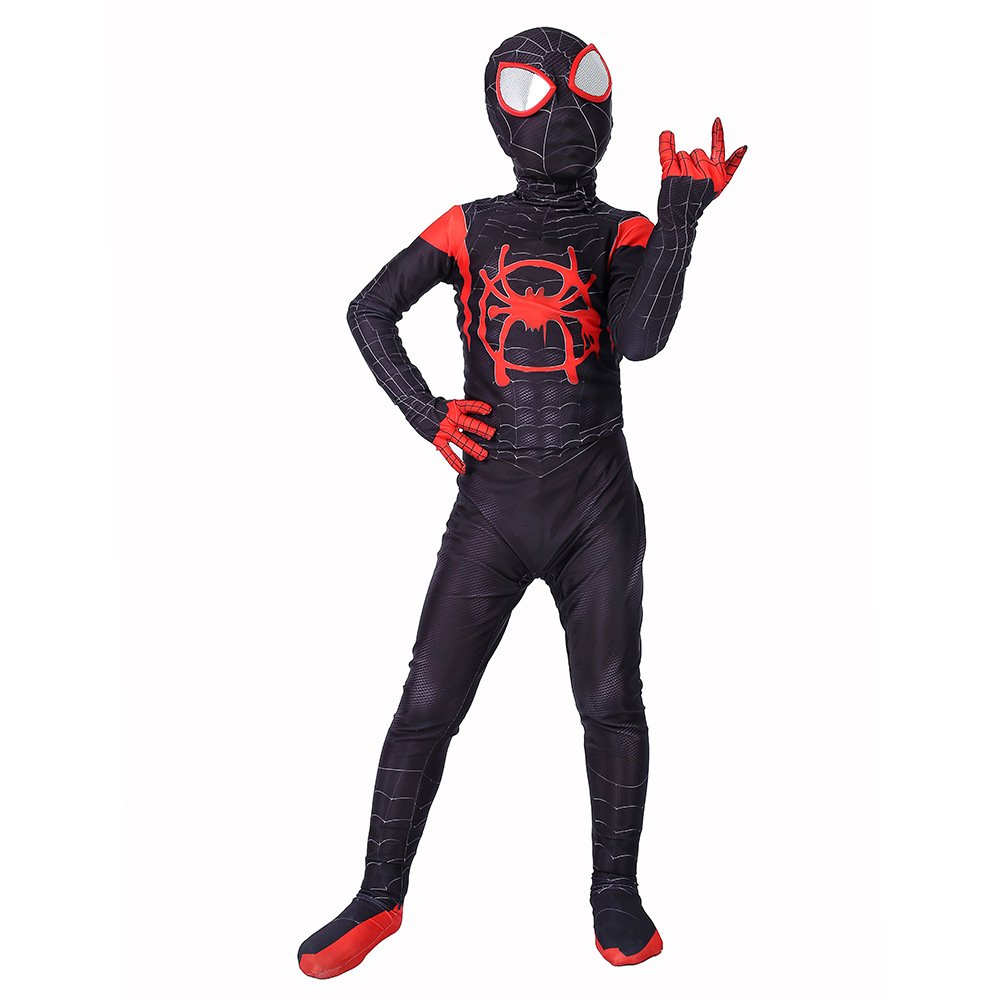 Kids Boys Spider-Man: Into the Spider-Verse superhero cosplay Halloween costume full set X'mas Valentine's birthday gift toys Comic-Con make-up
