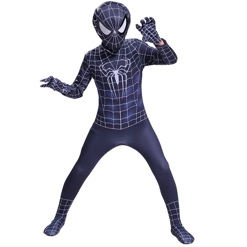 Kids Venom Spider-Man jumpsuit outfit superhero costume Halloween costume X'mas Christmas gift toys comic-con make-up outfit fancy dress