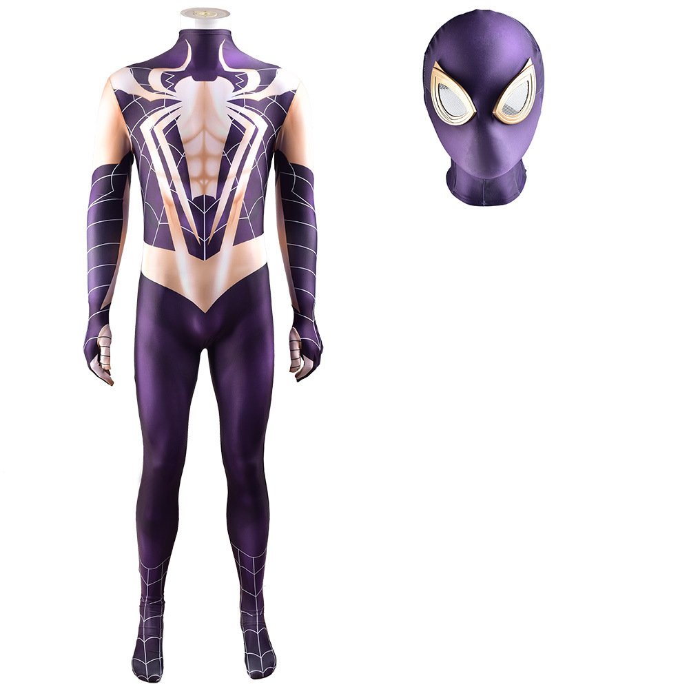 Spider-Man PS4 Black Stealth Big Time Suit Cosplay Halloween costume Xmas birthday Valentine’s day gift toys comic-con outfit - Image 2