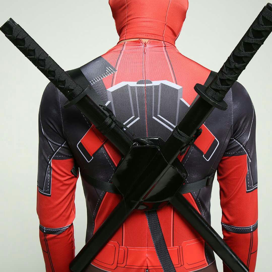 Boy's Movie X-Men Deadpool Cosplay Wade Wilson Battleframe Halloween Costume Comic-con X'mas Valentine's day gift toys full set - Image 4