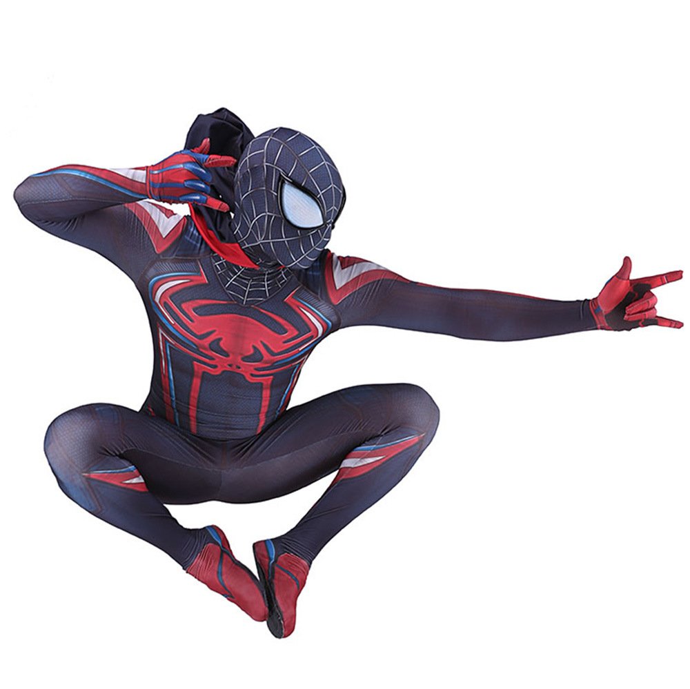 PS5 2099 Miles Morales Spider-Man Jumpsuit Spiderman Cosplay Costume Halloween X’mas Valentine’s day birthday gift comic-con game outfit - Image 2
