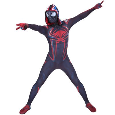 PS5 2099 Miles Morales Spider-Man Jumpsuit Spiderman Cosplay Costume Halloween X’mas Valentine’s day birthday gift comic-con game outfit