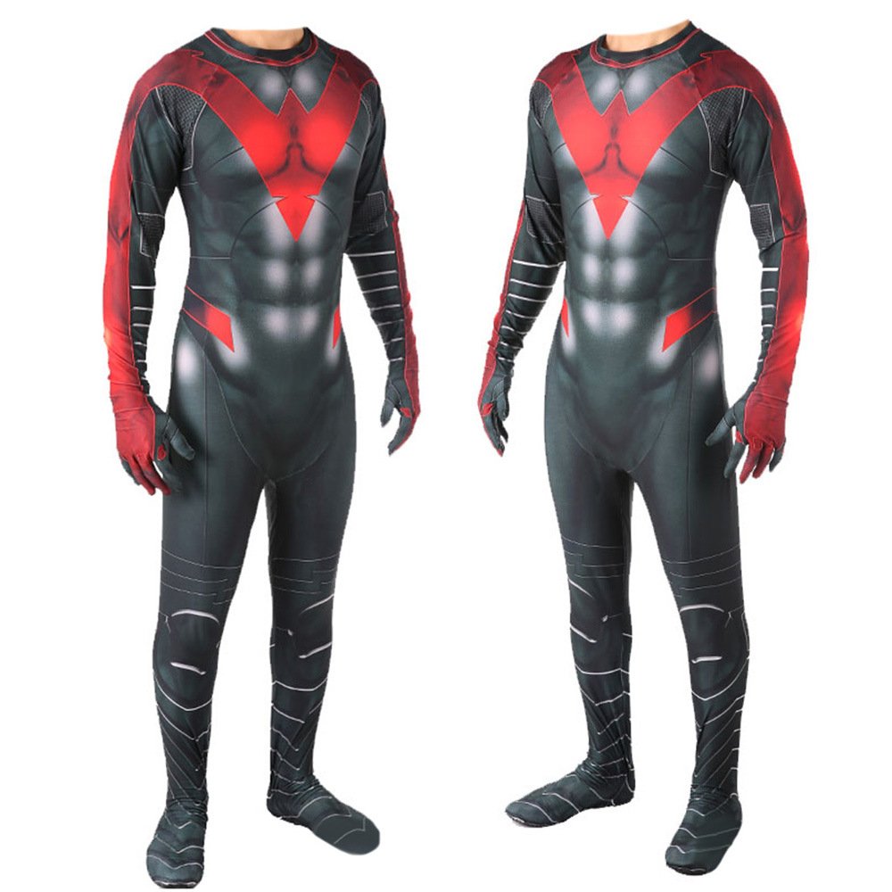 Combinaison Red Nightwing Robin Cosplay Costume Halloween X’mas Valentine’s day birthday gift comic-con game outfit - Image 2