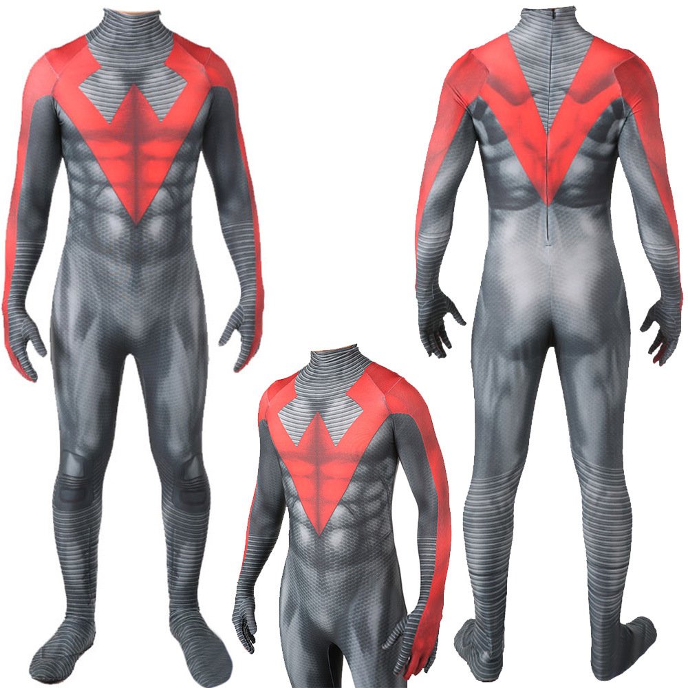 Combinaison Red Nightwing Robin Cosplay Costume Halloween X’mas Valentine’s day birthday gift comic-con game outfit - Image 2