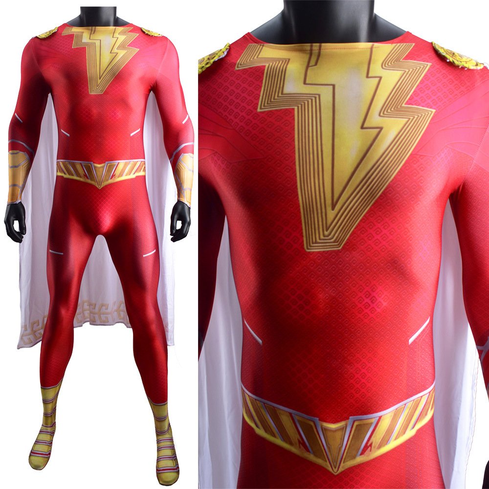 Shazam Fury of the Gods Shazam Cosplay Costume Halloween X’mas Valentine’s day birthday gift comic-con game outfit - Image 2