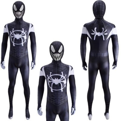Venom Spider-man Miles Morales Jumpsuit Spiderman Cosplay Costume Halloween X’mas Valentine’s day birthday gift comic-con game outfit