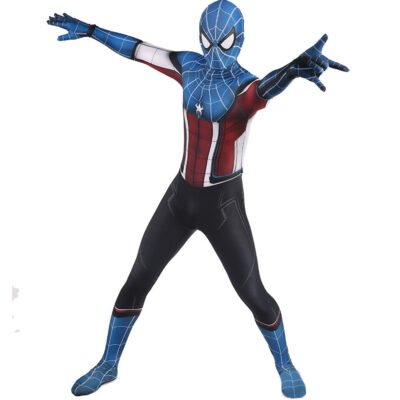 Spider-Man Captain America Jumpsuit Spiderman Cosplay Costume Halloween X'mas Valentine's day birthday gift comic-con game outfit