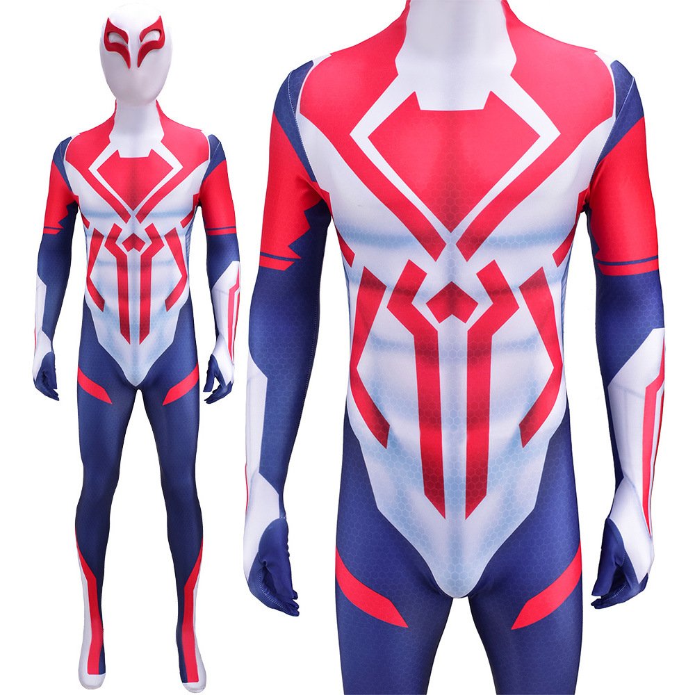 Spider-Man 2099 White Jumpsuit Spiderman Cosplay Costume Halloween X'mas Valentine's day birthday gift comic-con game outfit - Image 5