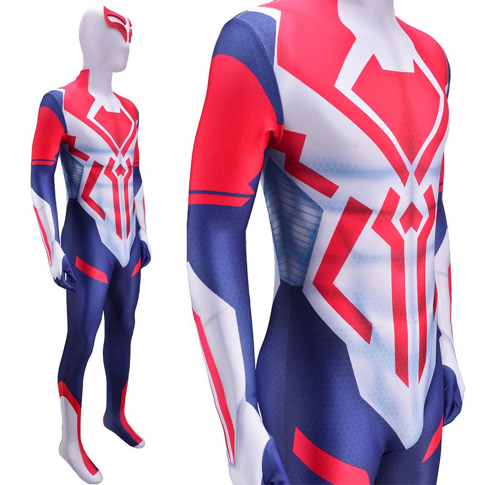 Spider-Man 2099 White Jumpsuit Spiderman Cosplay Costume Halloween X'mas Valentine's day birthday gift comic-con game outfit - Image 7