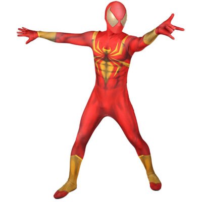 Iron Spider-man Jumpsuit Spiderman Cosplay Costume Halloween X’mas Valentine’s day birthday gift comic-con game outfit