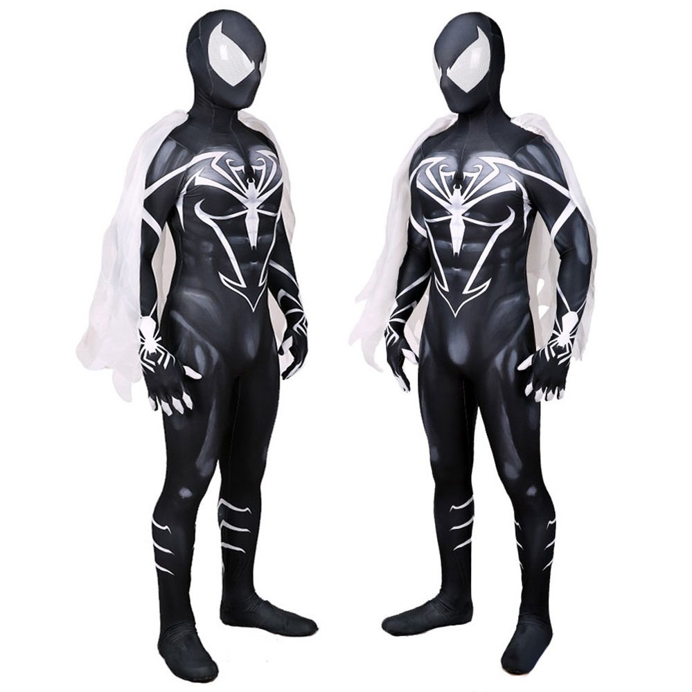 Black Spiderman SYMBIOTE Jumpsuit Spider-man Cosplay Costume Halloween X'mas Valentine's day birthday gift comic-con game outfit - Image 2