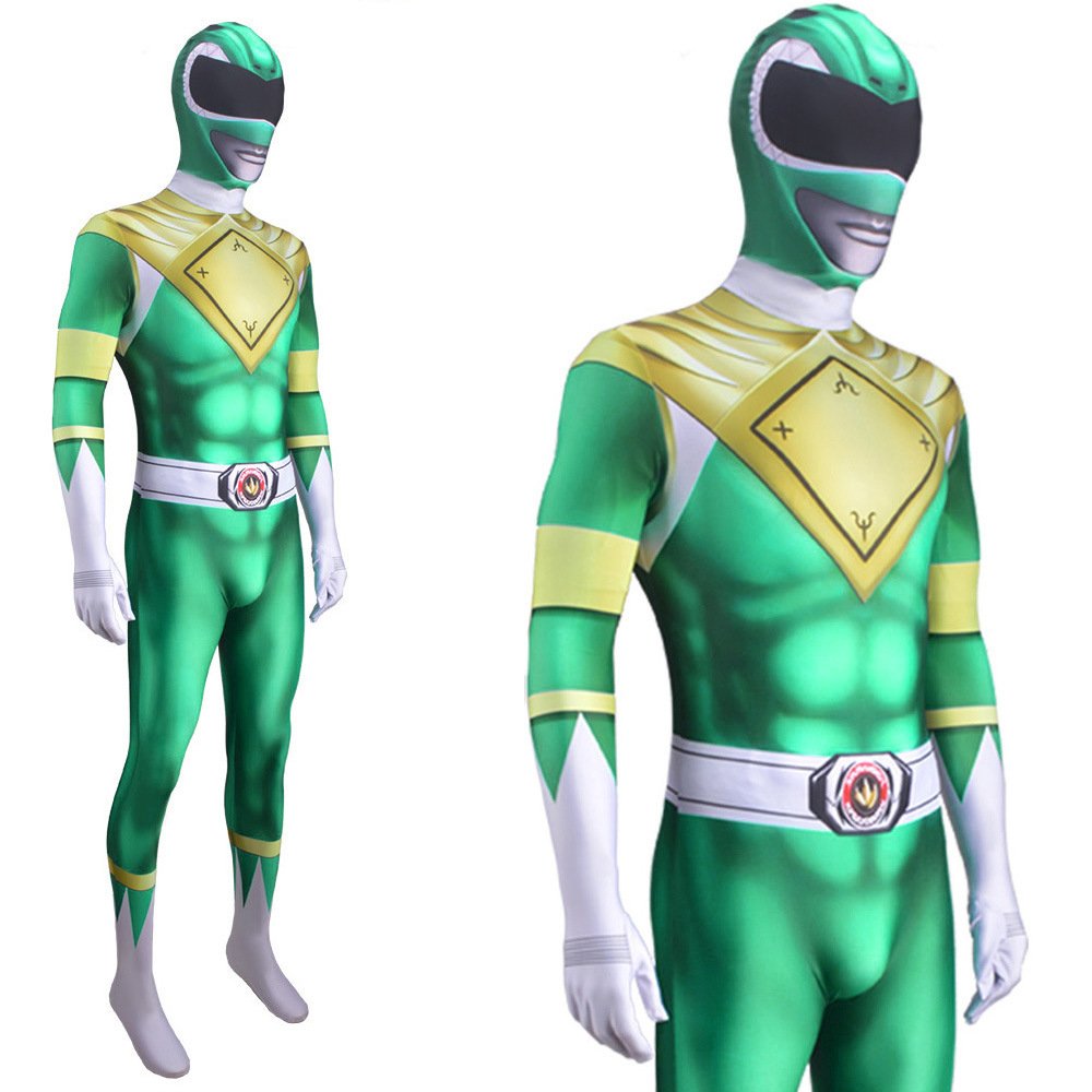 Power Rangers Green Ranger Billy Cranston Cosplay Costume Halloween X’mas Valentine’s day birthday gift comic-con game outfit - Image 2