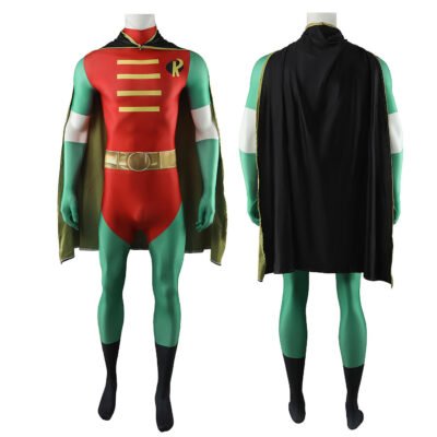 Titans Season 4 Robin Superhero Tim Drake Jumpsuit Cloak Cosplay Costume Halloween x’mas christmas birthday gift toys party make-up outfit